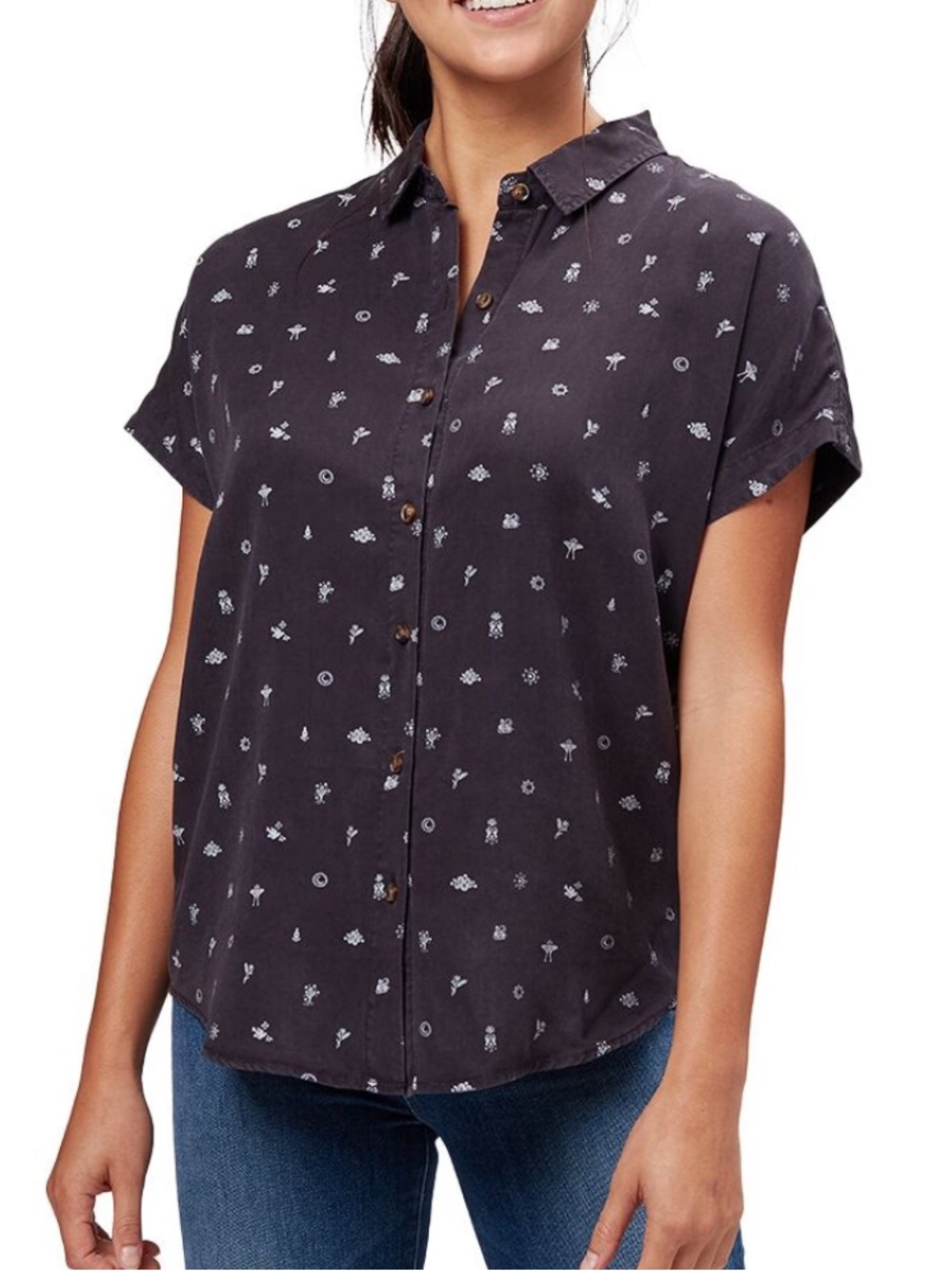 Marine Layer Dana SS Shirt in Faded Navy